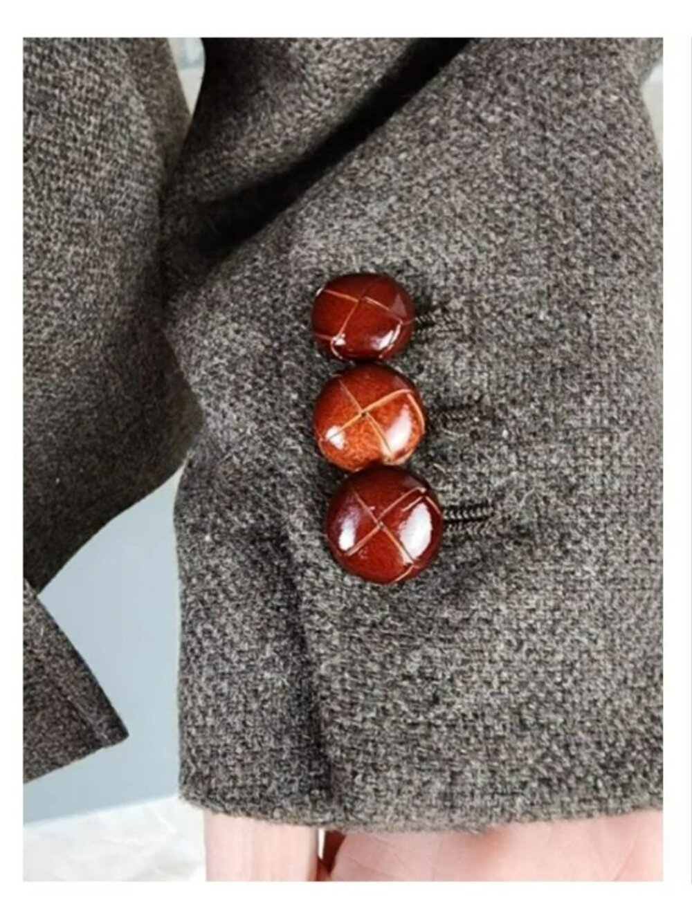 Banana Republic Womens Wool Blend Brown Blazer Jacket Size 6 Stretch Two-Button - Picture 10 of 11